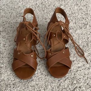 Lace up wedges size 7.5